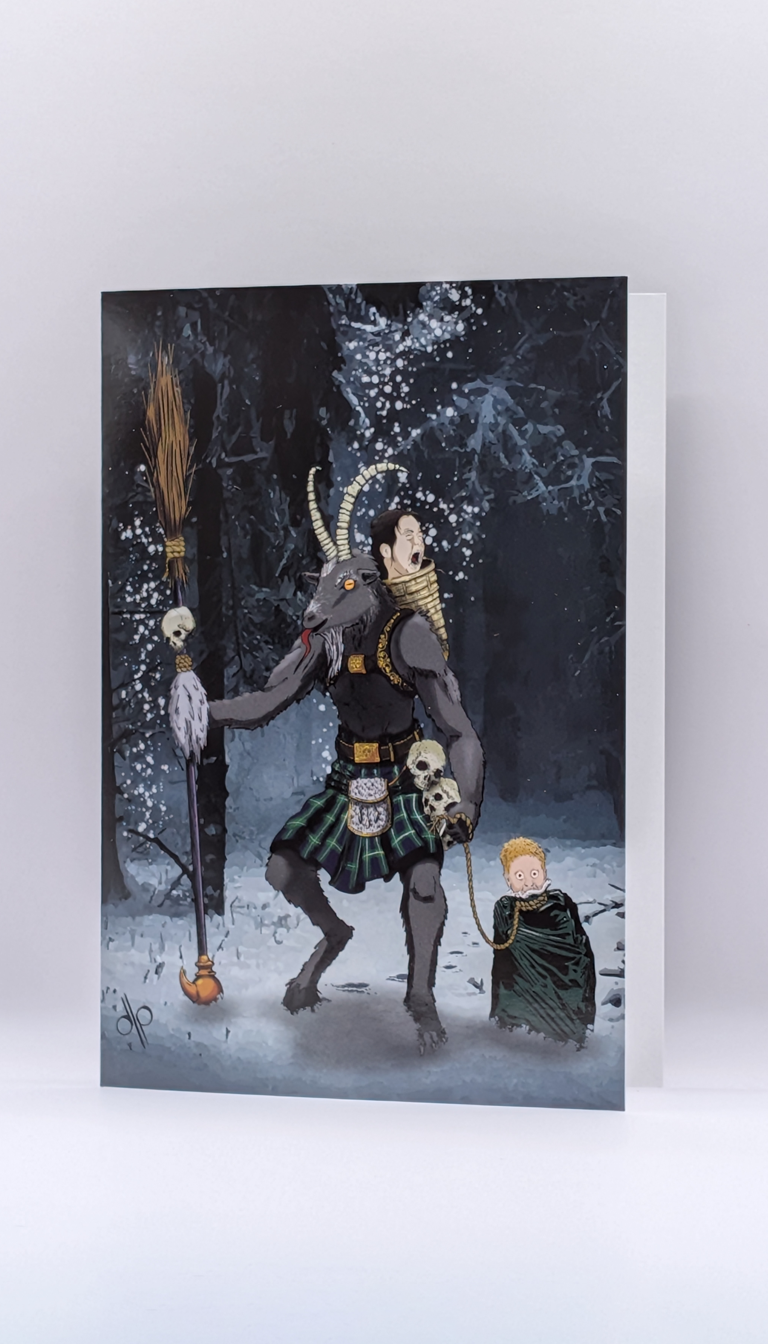 Kilted Krampus Holiday Card - 5x7 with Envelope